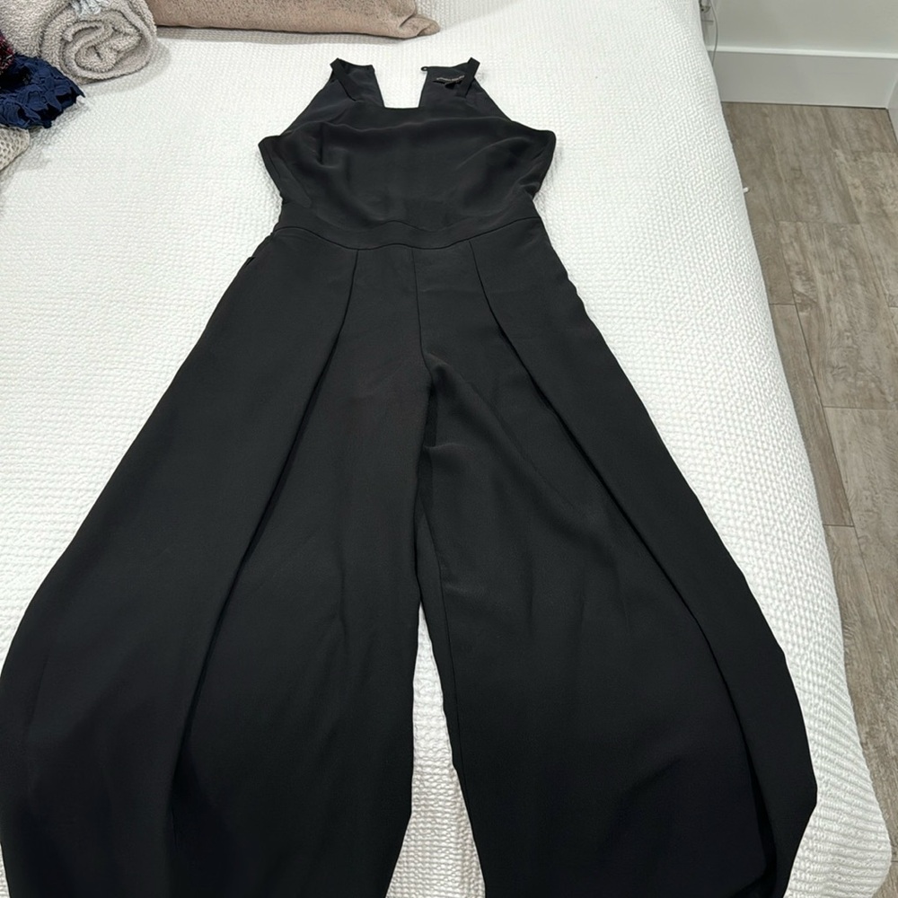 BANANA REPUBLIC - black romper wide pant